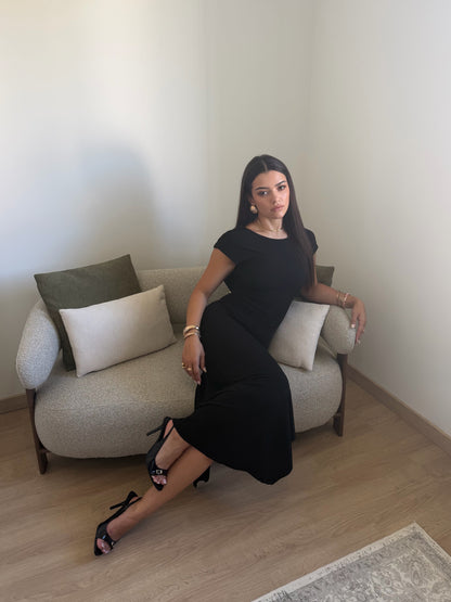 Robe longue AMARA – Noir,