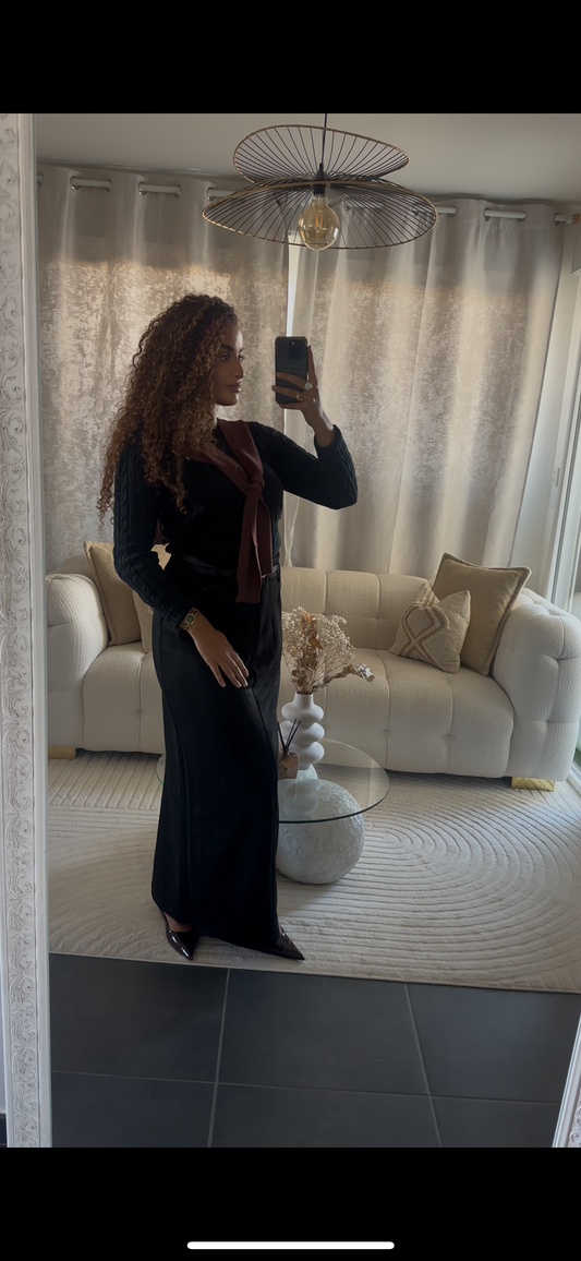 Jupe en daim |Black